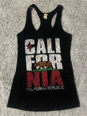 Vintage Kavio Black California Republic Graphic Tank